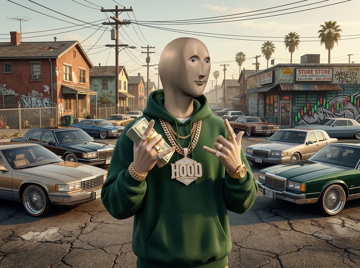 HOODSTONK standing among customized old-school luxury cars